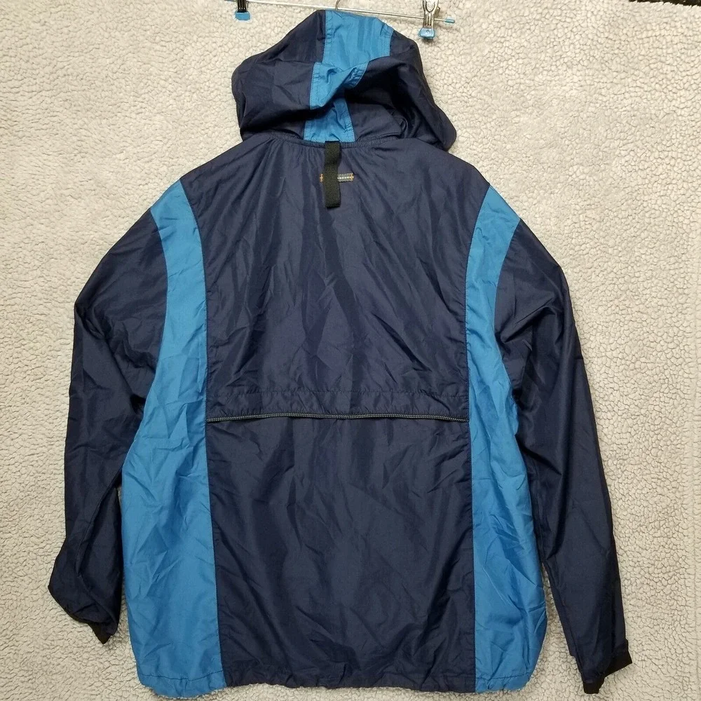 Nike Jacket Mens Large Vintage Blue 1/2 Zipper‎ Stripe Pullover 90s Y2K Swoosh